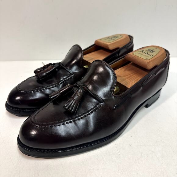 NEW HEELS Alden x Brooks 772 Color 8 Shell Cordovan Tassel Loafer Made in USA 8 - Picture 1 of 13